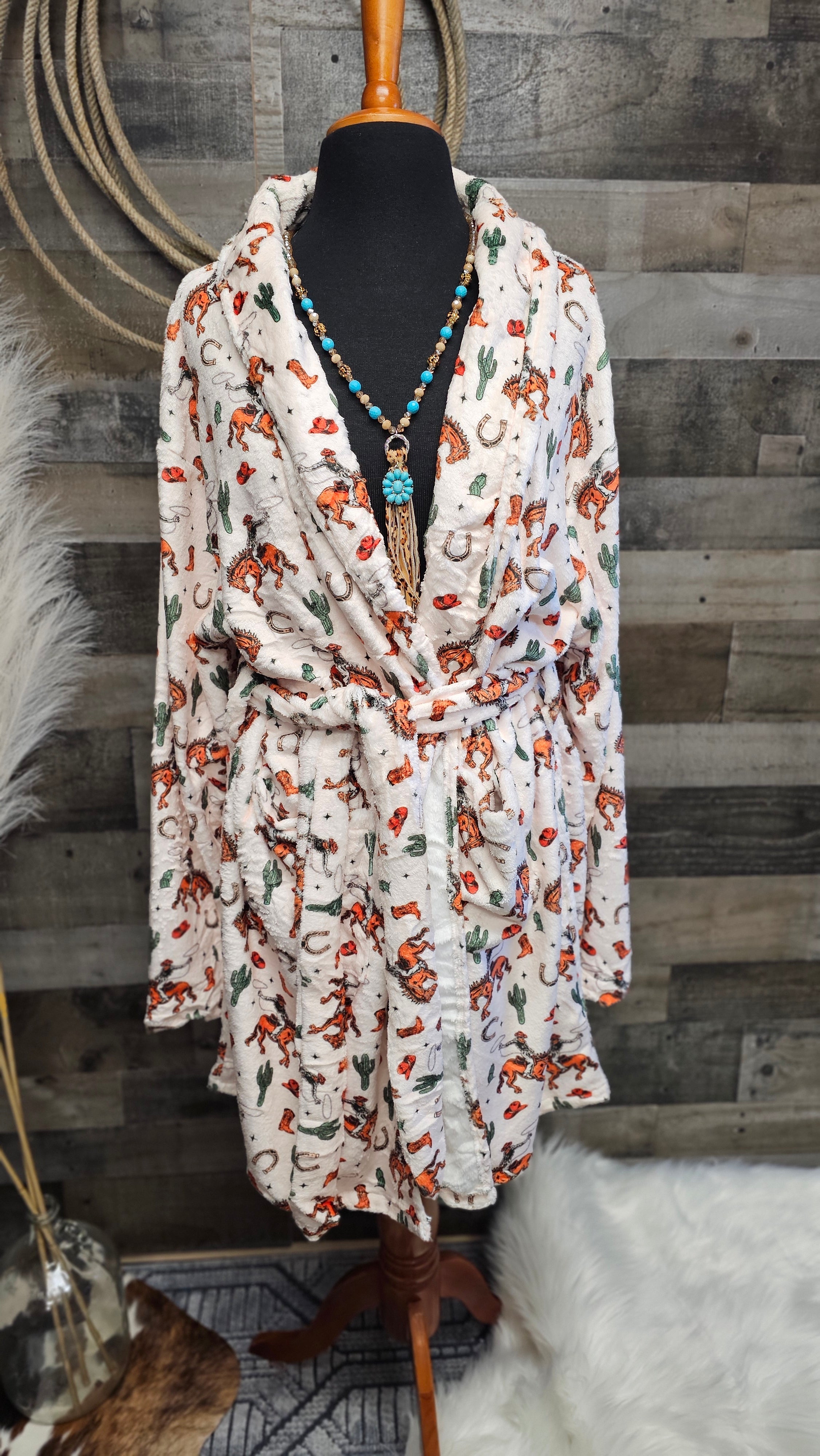 Baha Ranch Cowboy Ranch Western Robe by Baha Ranch Western Wear
