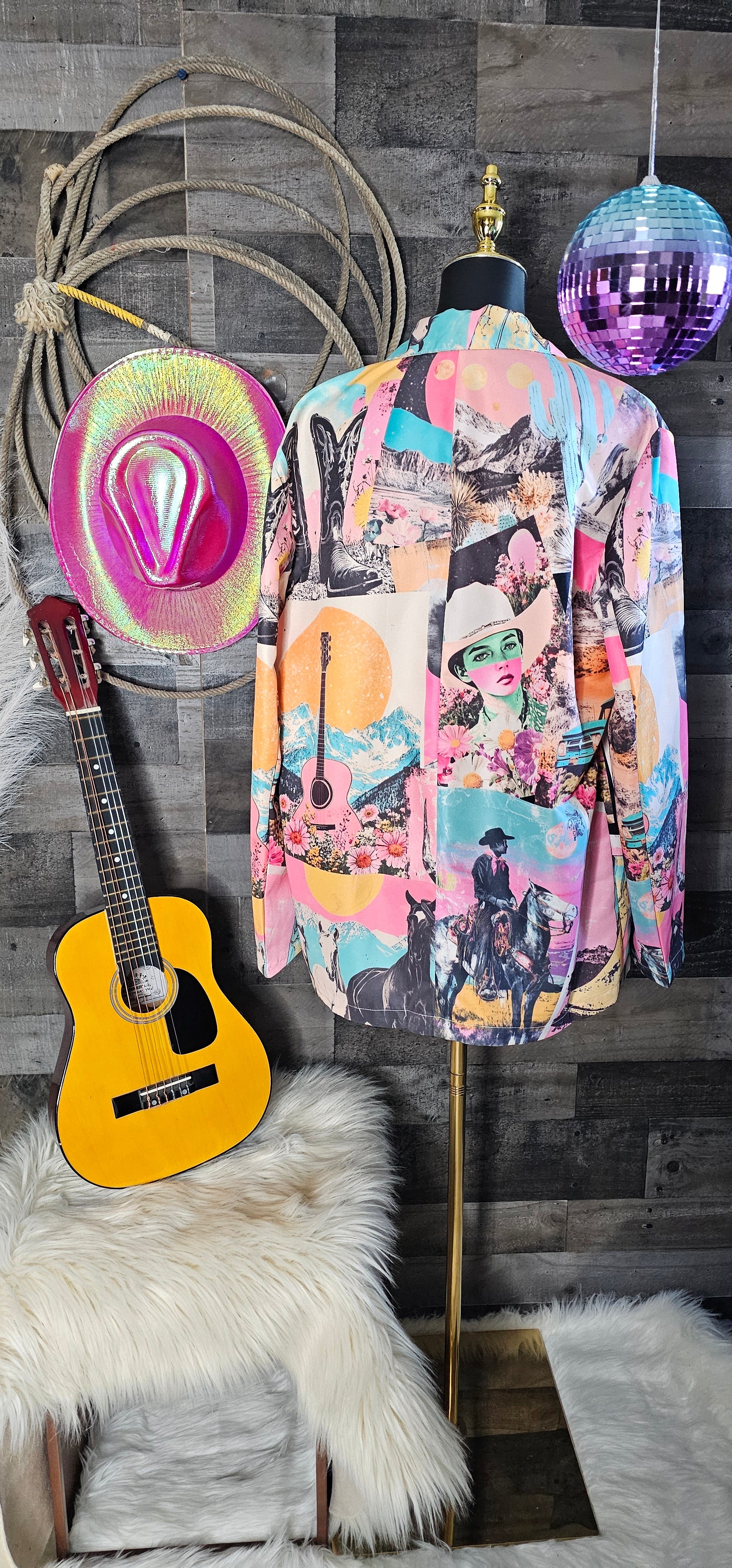 Baha Ranch Retro Pop Western Collage Blazer by Baha Ranch Western Wear - product image 10