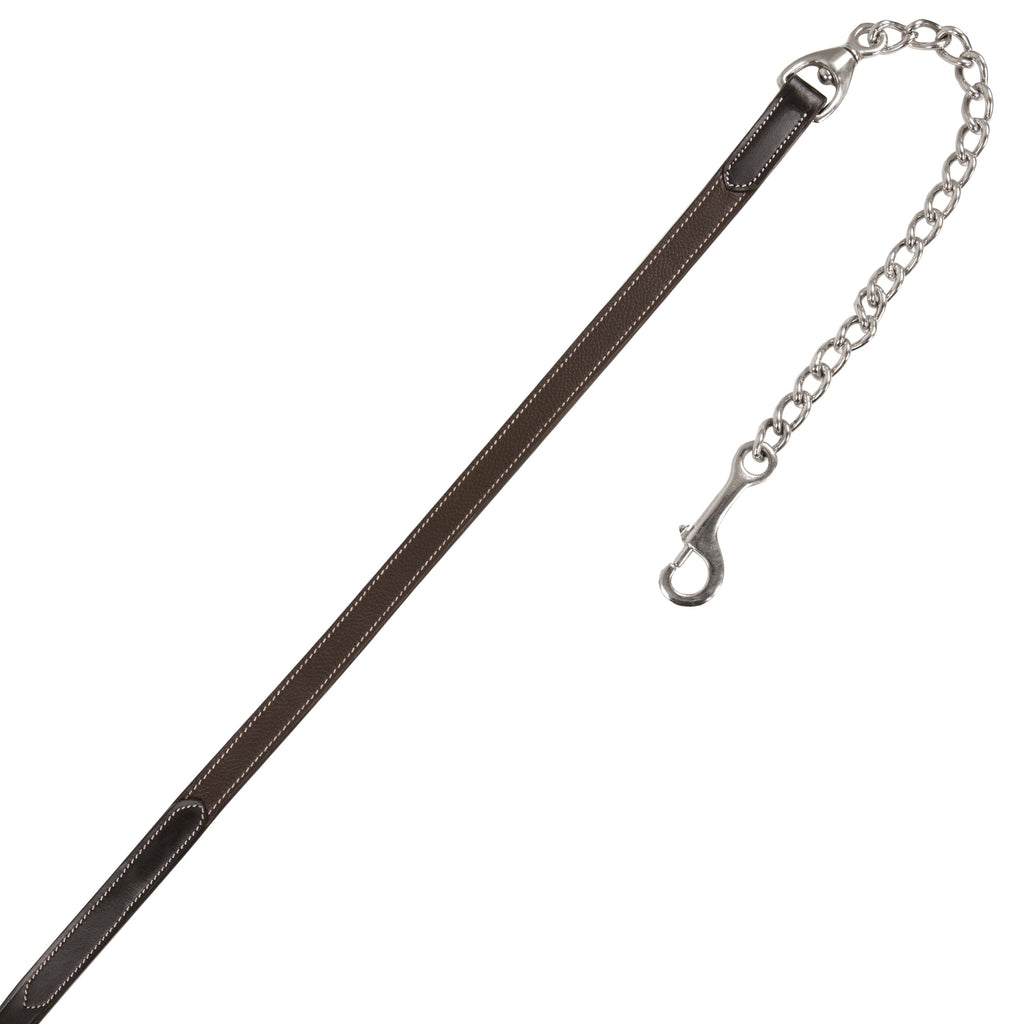 ExionPro Duo-Tone Leather Lead with Chain - Havana by Bridles & Reins