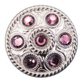 Western Screw Back Concho1 Purple Crystal Wheel Bling Headstall Cowgirl