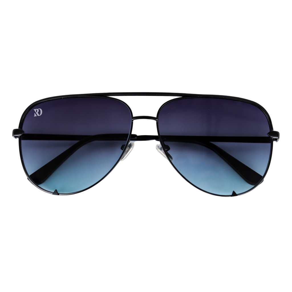 DILLON AVIATOR SUNGLASSES | RD (black gray blue) — view 4