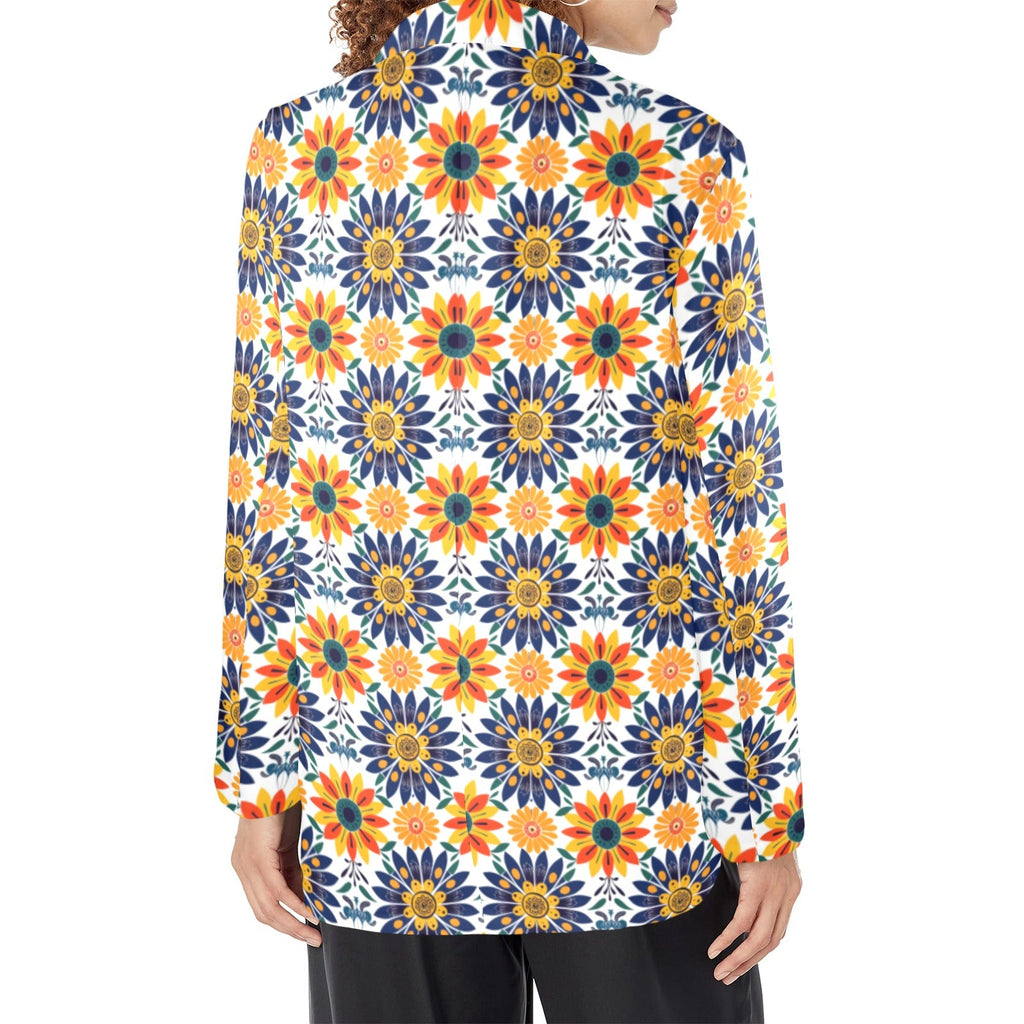 Baha Ranch Colores de Mexico Blue Yellow Mexican Floral Blazer by Baha Ranch Western Wear - product image 4