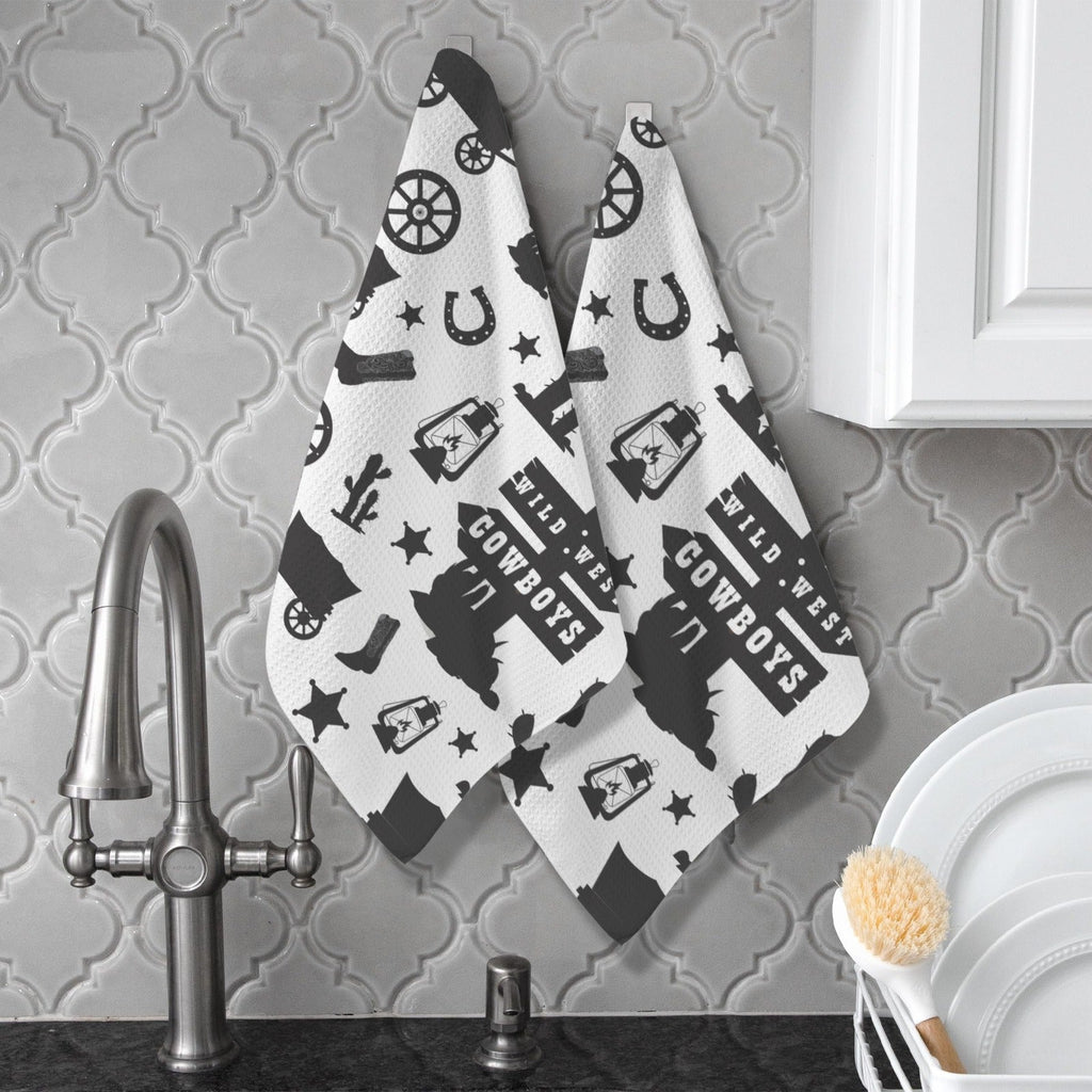 Baha Ranch Wild West Cowboys Set of 2 Dish Towels Made in America by Baha Ranch Western Wear - product image 2