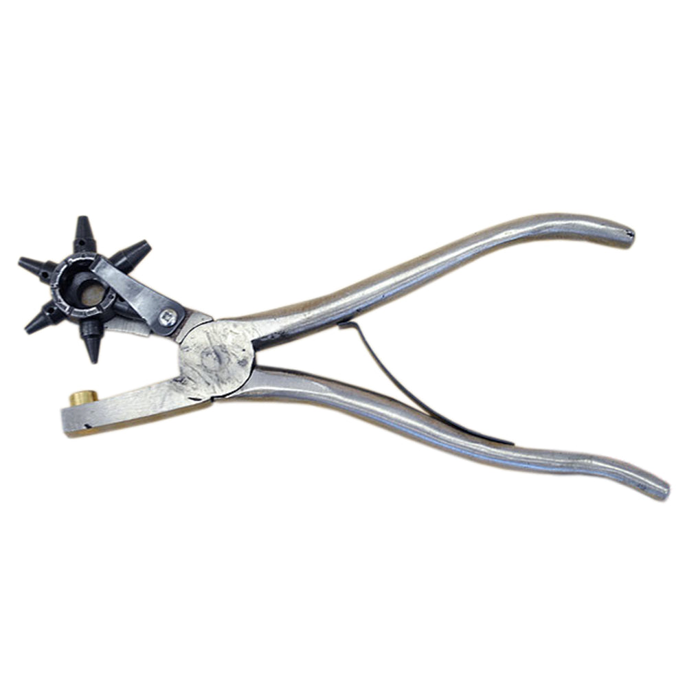 Hilason New Revolving 6 Tube Leather Punch Stainless Steel