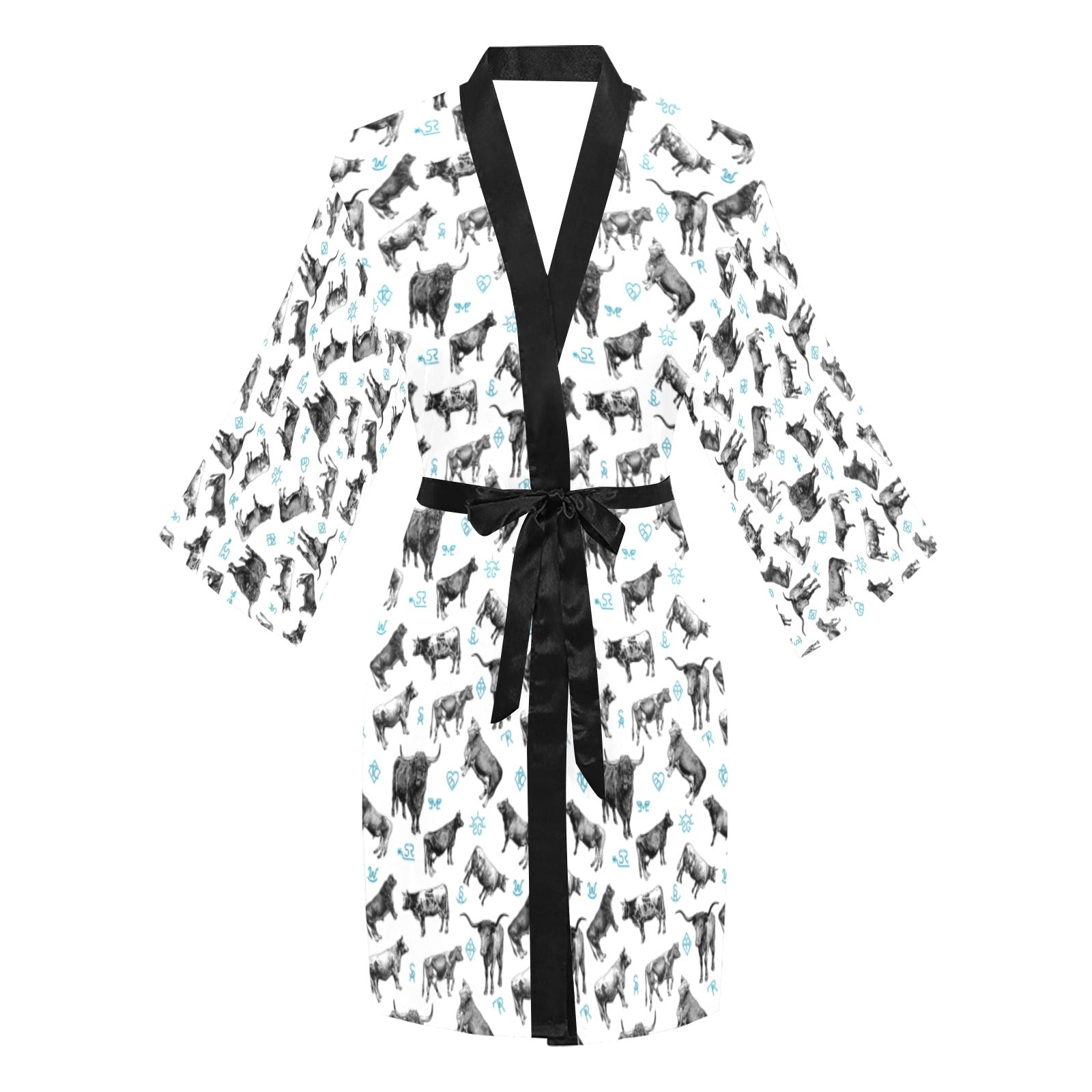 Baha Ranch Cattle and Brands Women's Lounge Kimono Robe by Baha Ranch Western Wear - product image 3