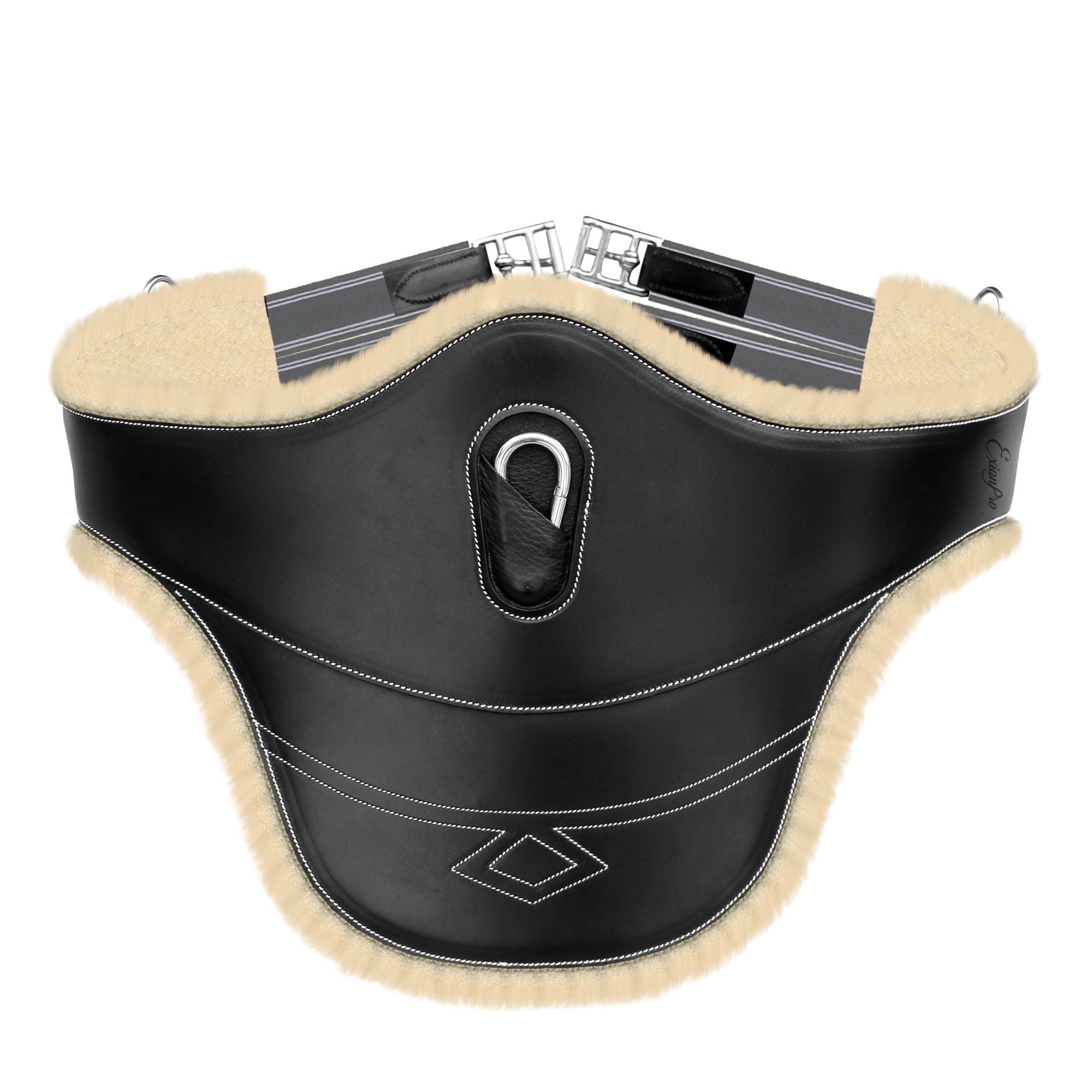 ExionPro Belly Guard Girth - Grey Elastic with White Lines by Bridles & Reins - alternate view 4