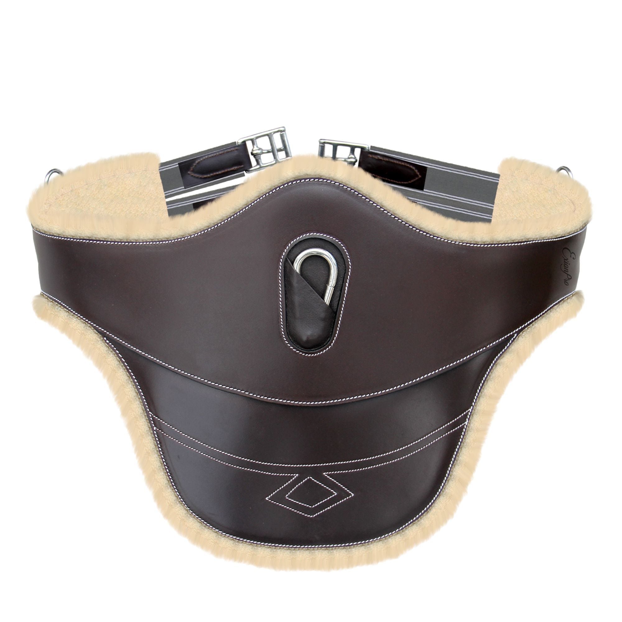 ExionPro Belly Guard Girth - Grey Elastic with White Lines by Bridles & Reins - alternate view 5