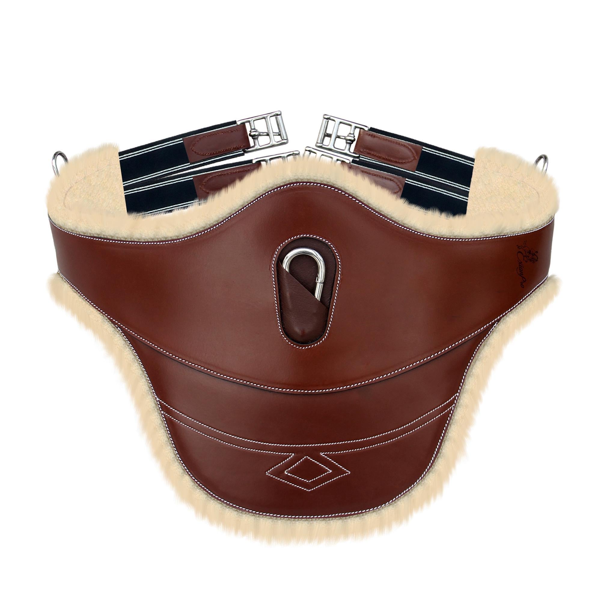 ExionPro Belly Guard Girth - Navy Blue Elastic with White Lines by Bridles & Reins - alternate view 6