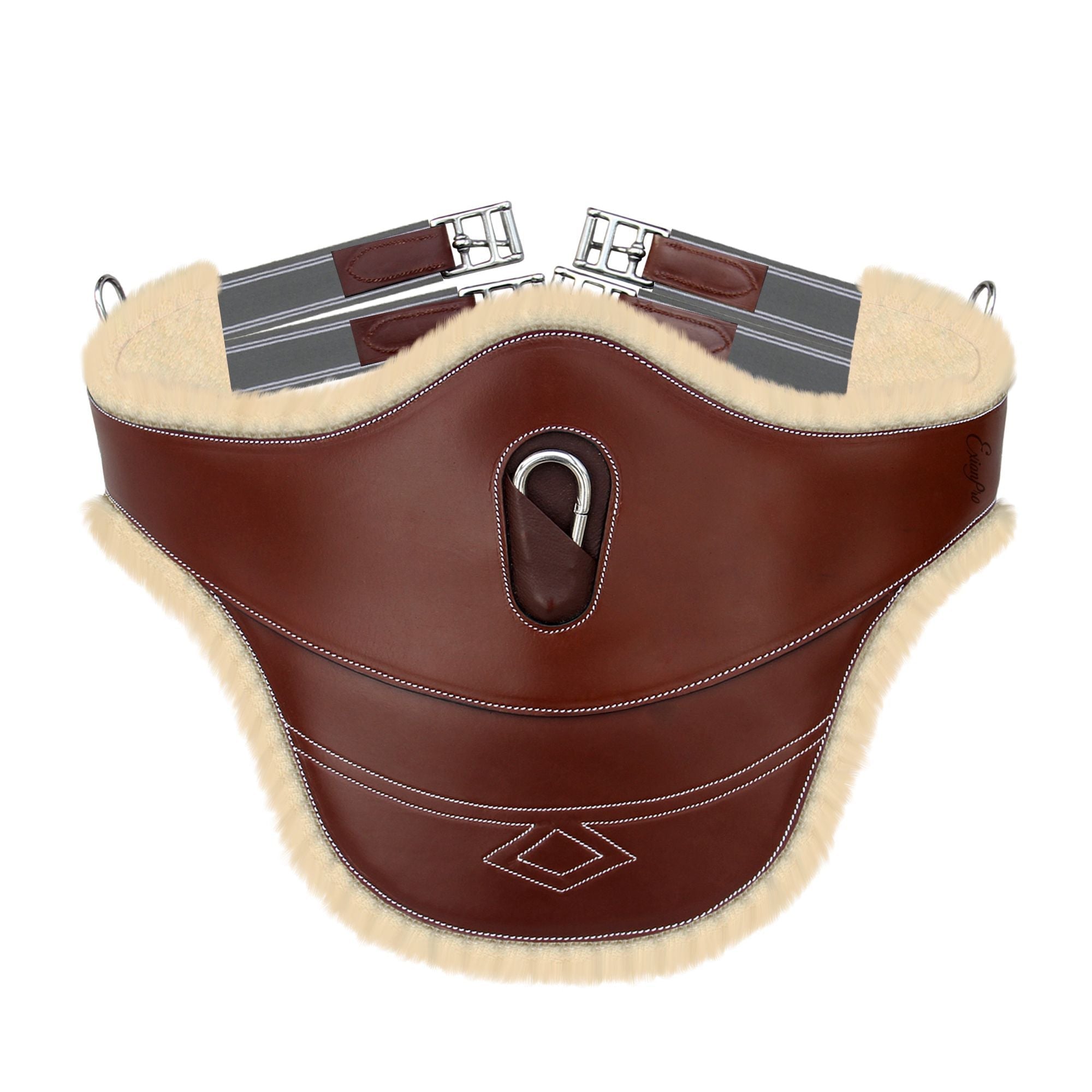ExionPro Belly Guard Girth - Grey Elastic with White Lines by Bridles & Reins - alternate view 6