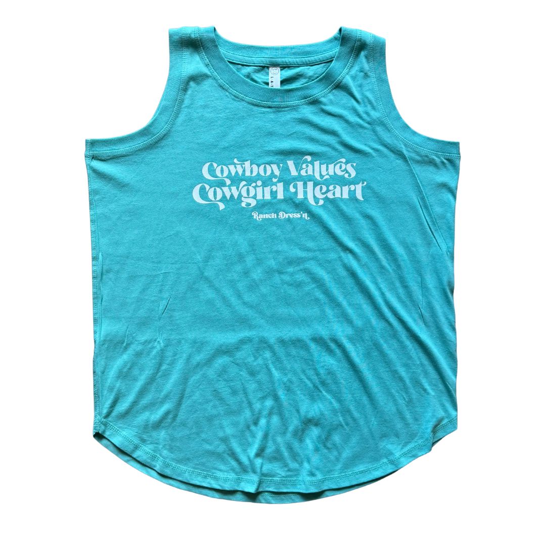 Cowboy Values Cowgirl Heart Tank | Top — view 2