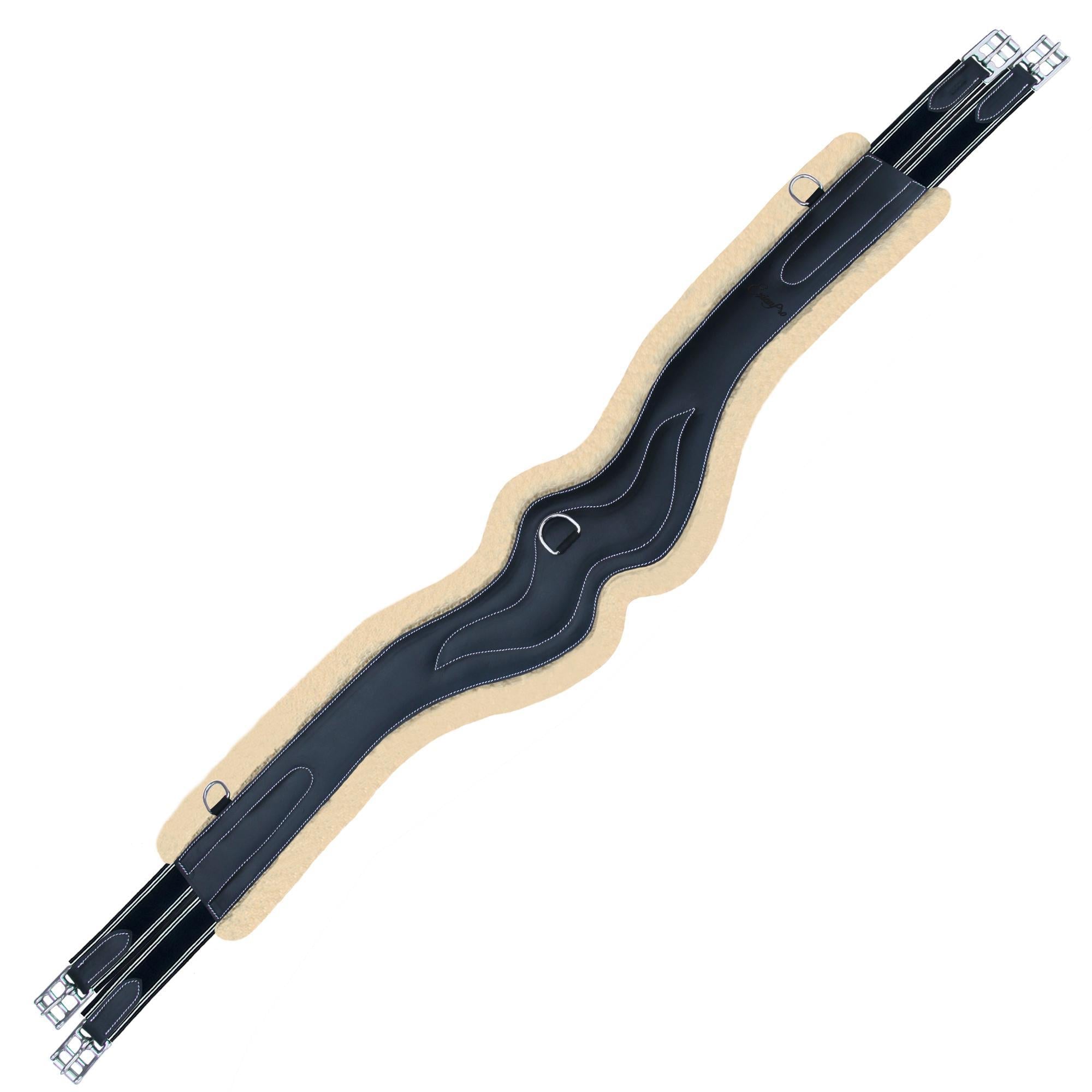 ExionPro 'AdaptLine' Wave Girth - Navy Blue Elastic with White Lines by Bridles & Reins - alternate view 4