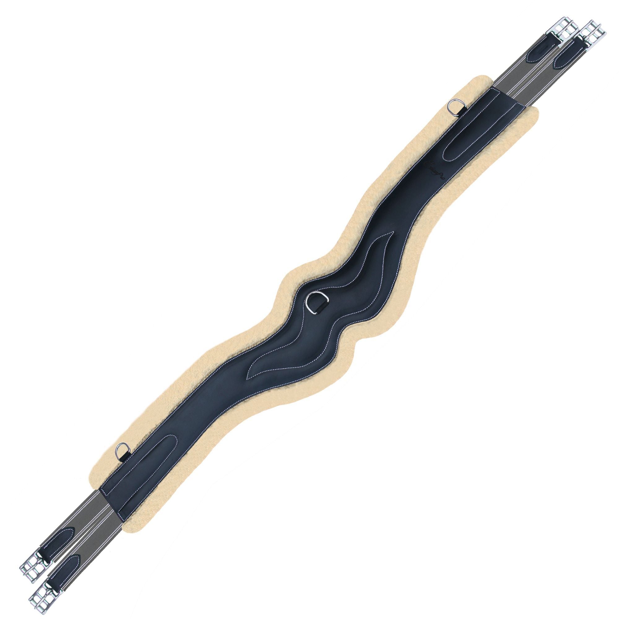 ExionPro 'AdaptLine' Wave Girth - Grey Elastic with White Lines by Bridles & Reins - alternate view 5
