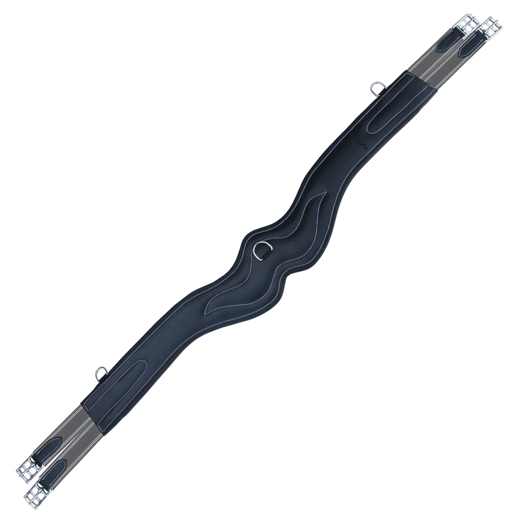 ExionPro 'AdaptLine' Wave Girth - Grey Elastic with White Lines by Bridles & Reins - alternate view 2