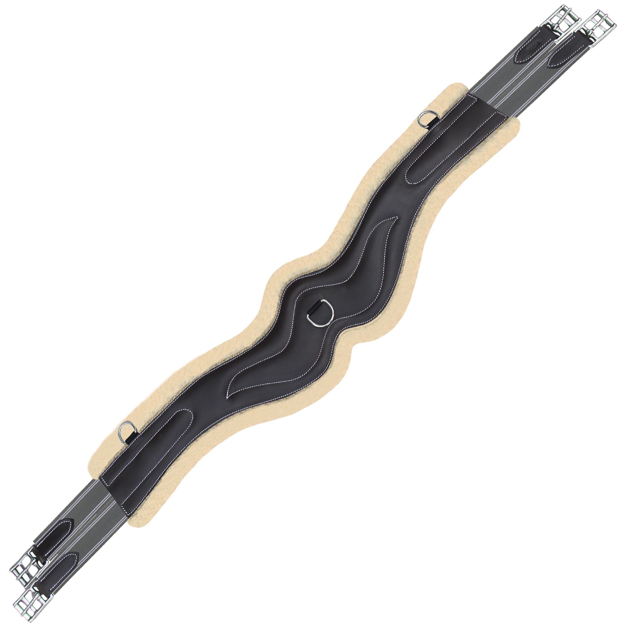 ExionPro 'AdaptLine' Wave Girth - Grey Elastic with White Lines by Bridles & Reins - alternate view 6