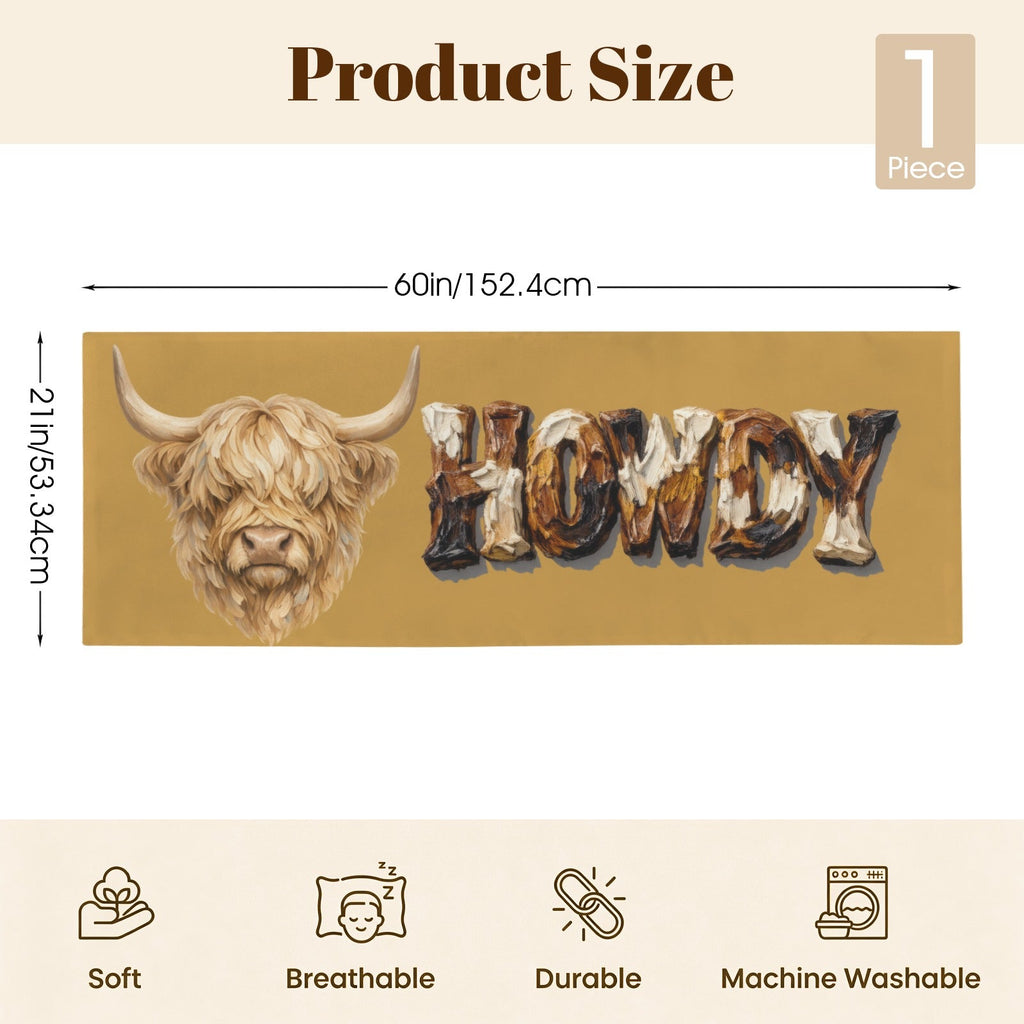 Baha Ranch Howdy Highland Western Body Pillow Made in America by Baha Ranch Western Wear - product image 6