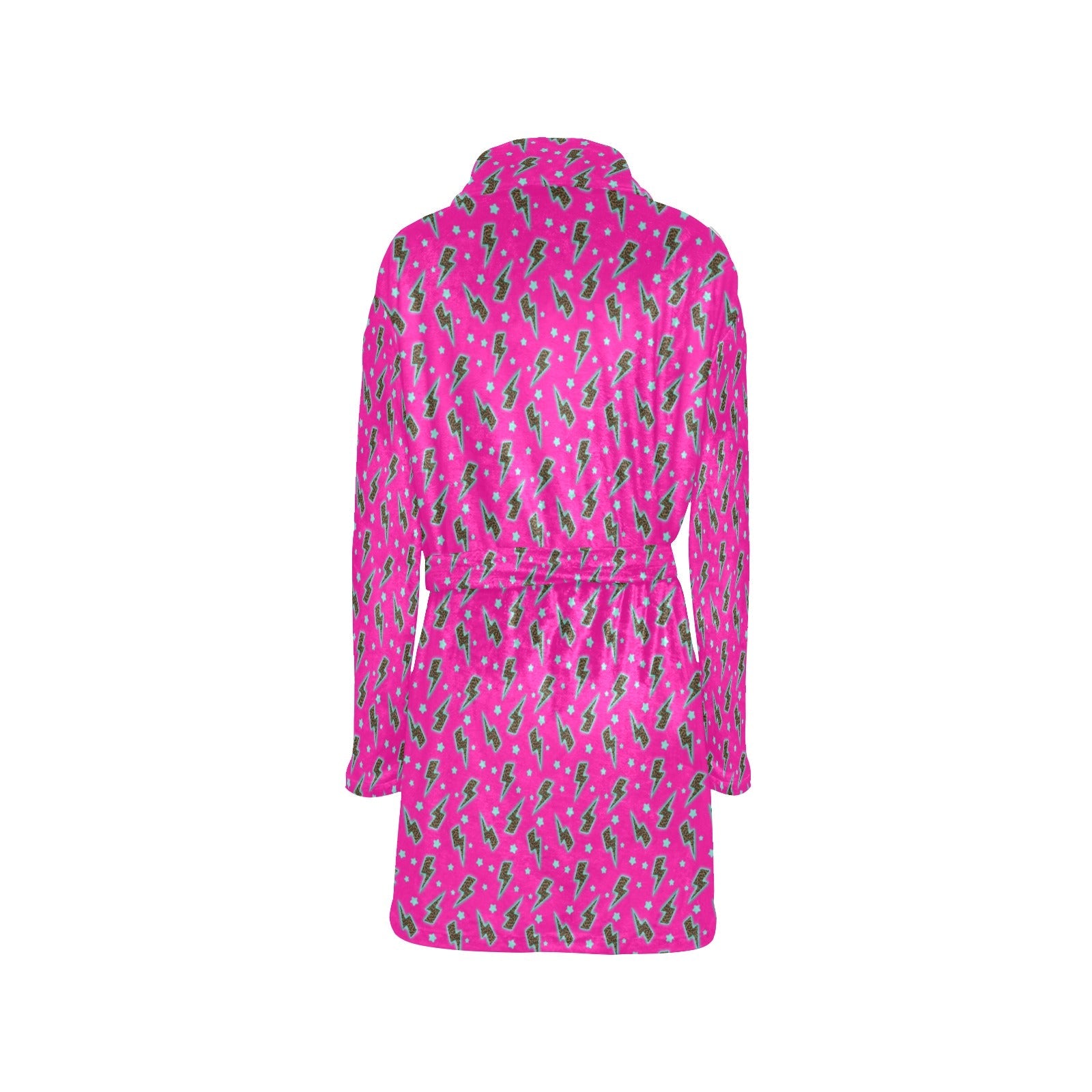 Baha Ranch Hot Pink Lightning Bolt Women's Western Bath Robe by Baha Ranch Western Wear - product image 4