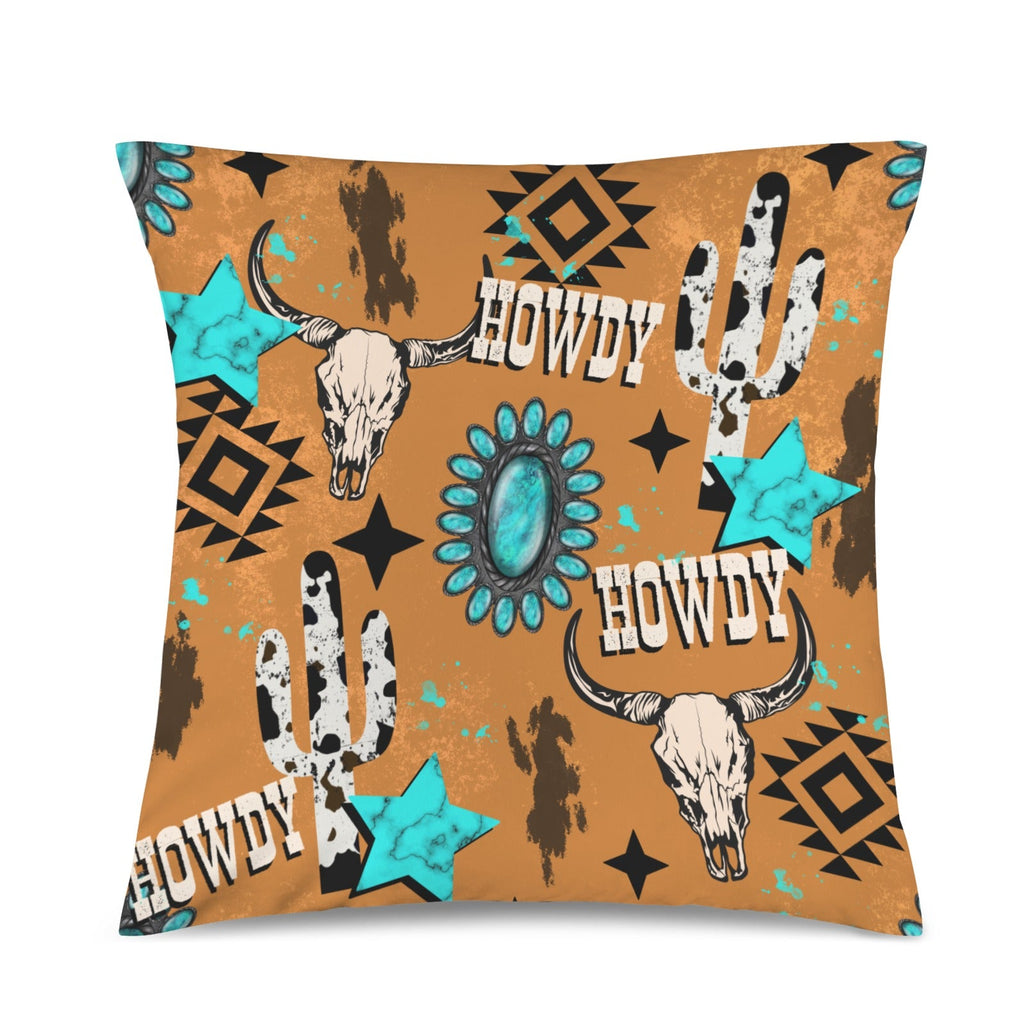 Baha Ranch Howdy Velvety Soft Throw Pillow Case Made in America by Baha Ranch Western Wear - product image 2