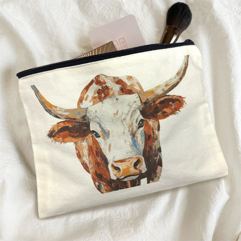 Baha Ranch Western Bull Pack of 5 bags Cosmetic Bag Made in America by Baha Ranch Western Wear