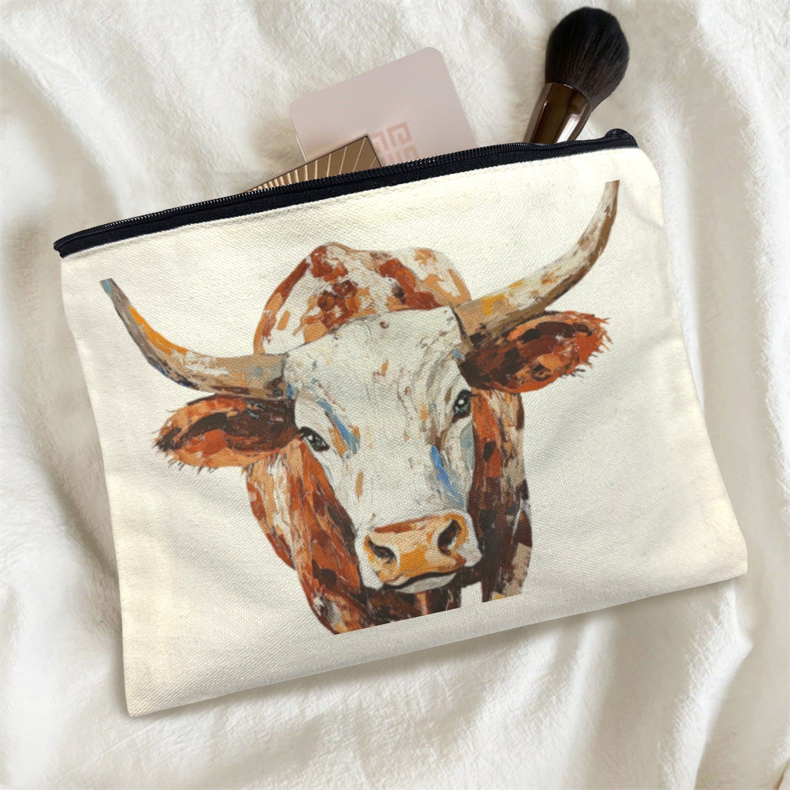 Baha Ranch Western Bull Pack of 5 bags Cosmetic Bag Made in America by Baha Ranch Western Wear