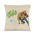 Baha Ranch The Last Roundup Steer Wrestler Velvety Soft Throw Pillow Cover Made in America by Baha Ranch Western Wear -...