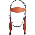 Hilason Western Headstall & Breast Collar Set Horse American Leather Tan