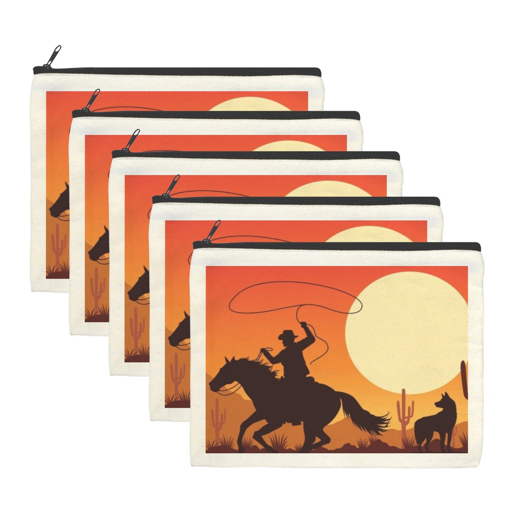 Baha Ranch Cowboy Sunset Cosmetic Bag Pack of 5 Made in America by Baha Ranch Western Wear - product image 2