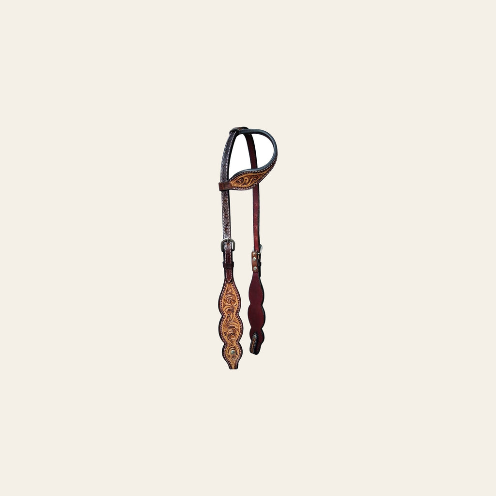 HILASON Western Horse Floral Headstall Breast Collar American Leather Tack Set