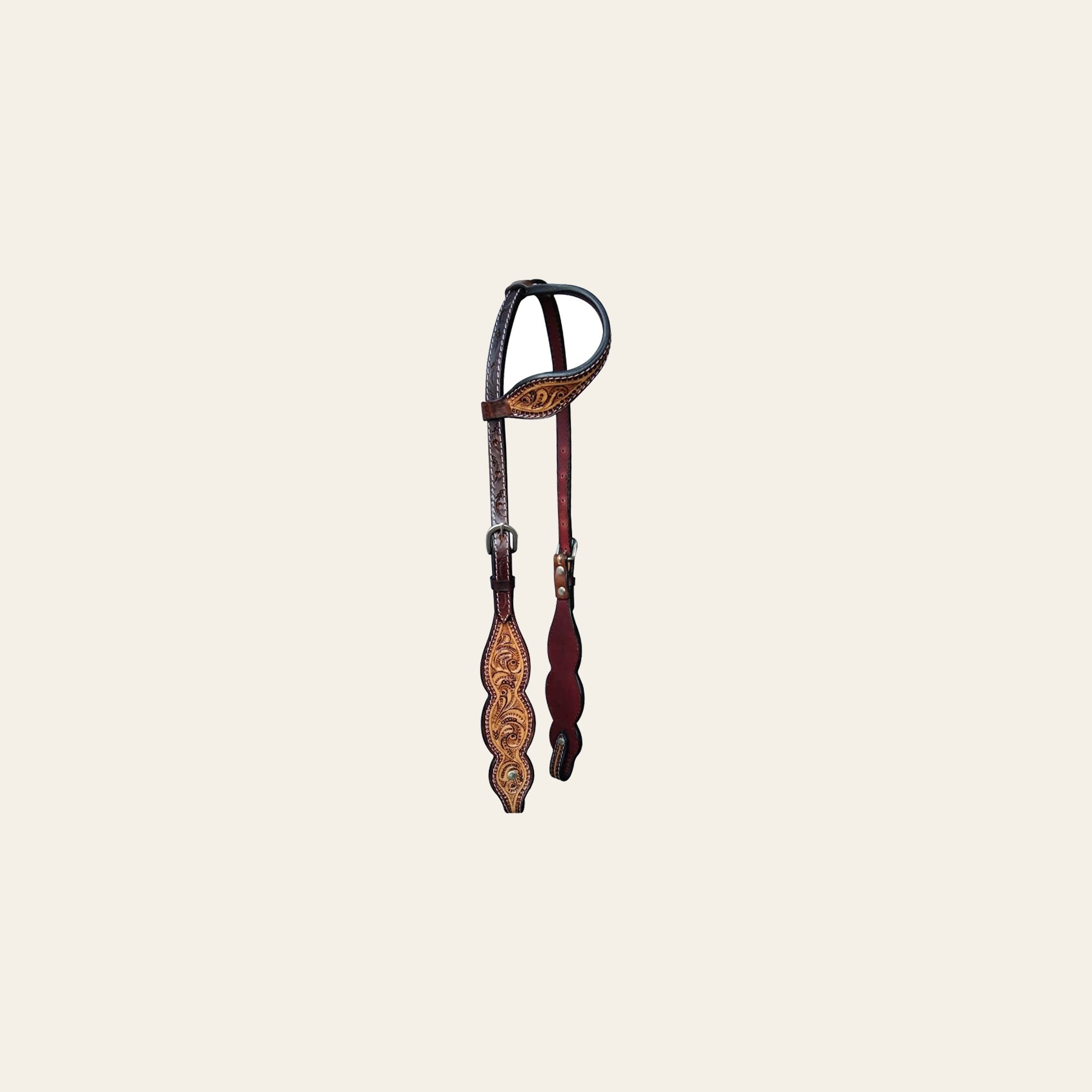 HILASON Western Horse Floral Headstall Breast Collar American Leather Tack Set