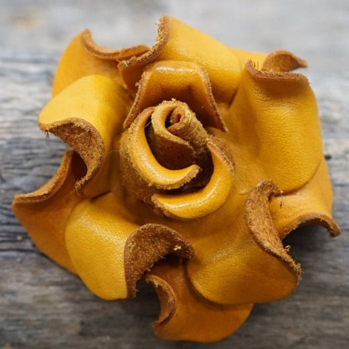 Hand Painted Leather Flowers - Roses — view 4