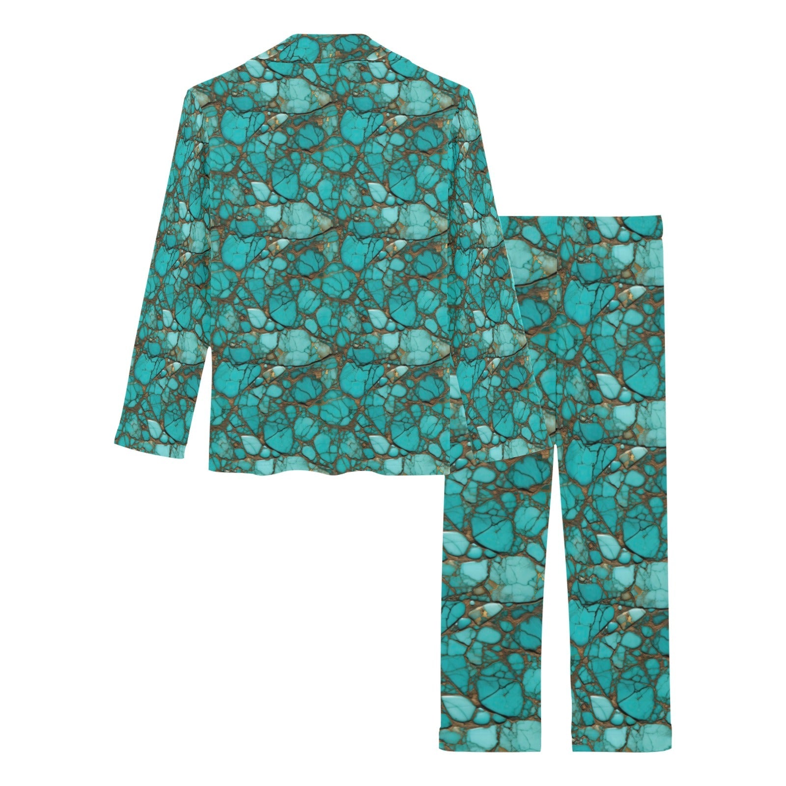 Baha Ranch All Turquoise Women's Long Pajama Set by Baha Ranch Western Wear - product image 4