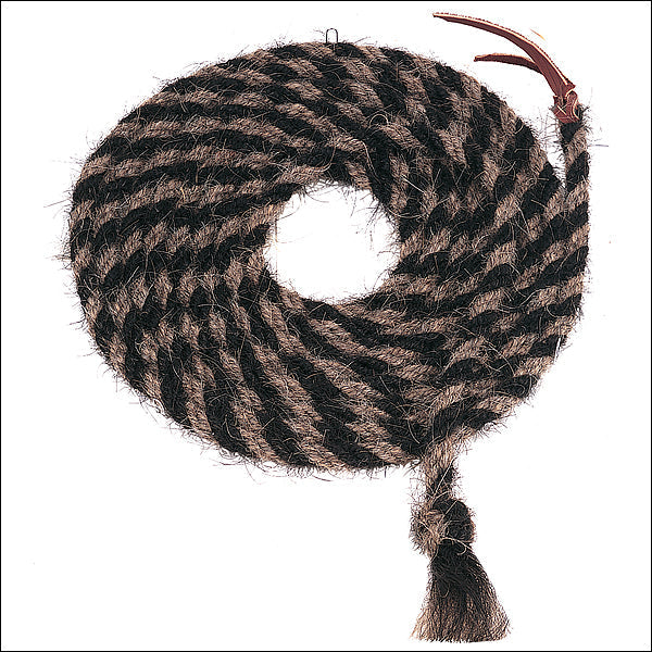 Weaver Hand-Braided Tail-Hair Mecate Reins — Black/Light Brown, 20'