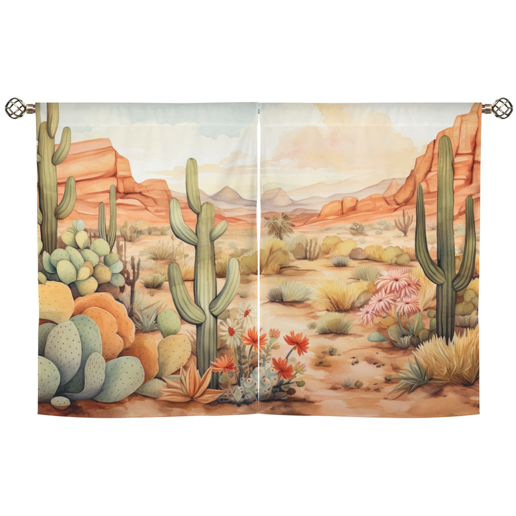 Baha Ranch Watercolor Desert Curtains 28"x40" (2-Piece) Made in America by Baha Ranch Western Wear - product image 2