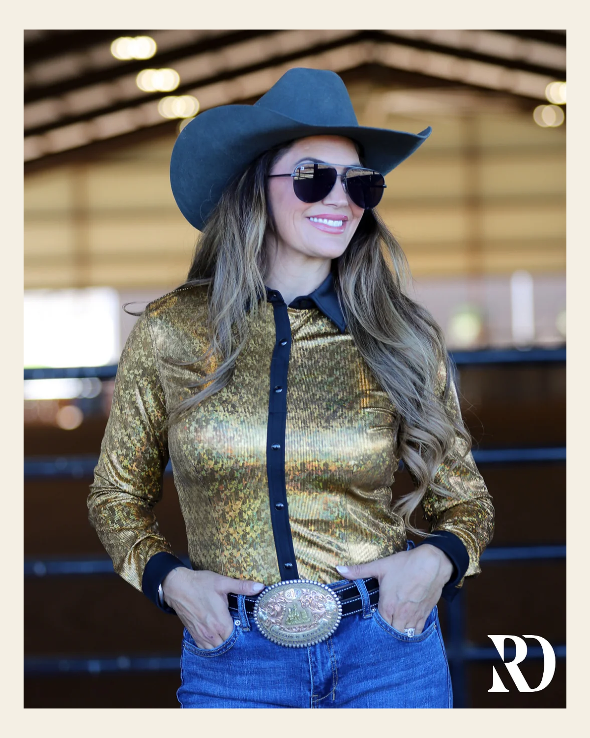 24K Tuxedo Performance Rodeo Shirt on a warm cream background