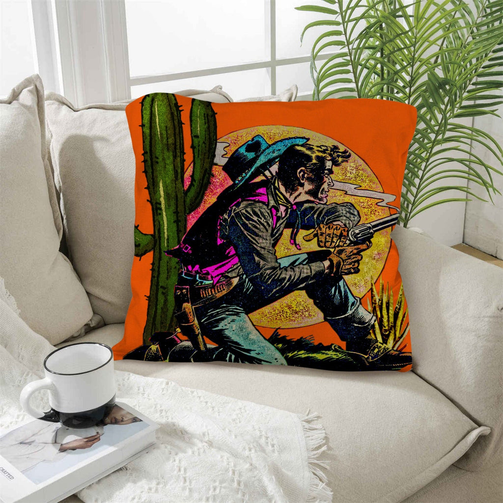 Wild West Cowboy Throw Pillow Case Made in America by Baha Ranch Western Wear - product image 2