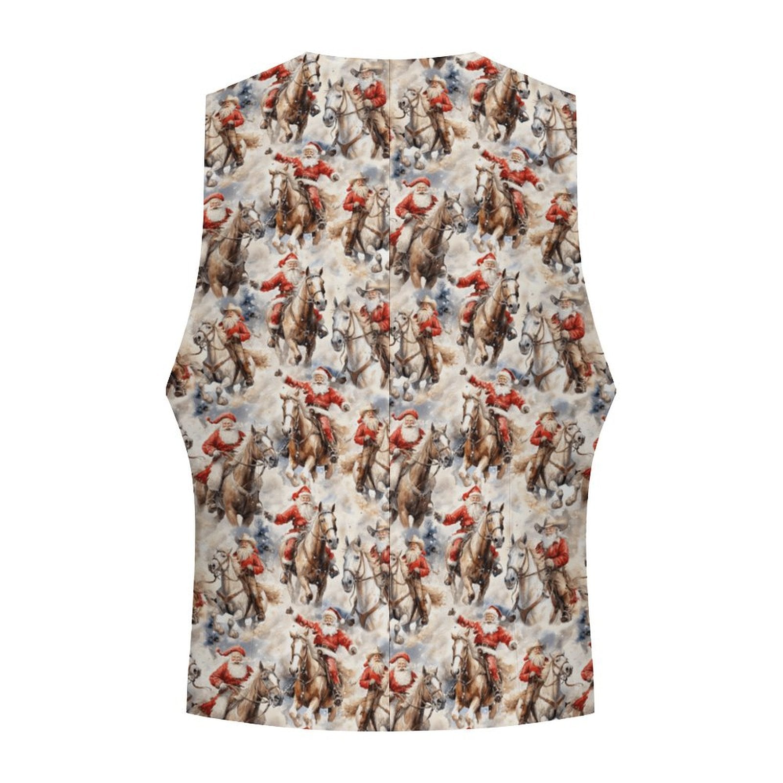 Baha Ranch Western Santa Christmas Men's Vest by Baha Ranch Western Wear - product image 3