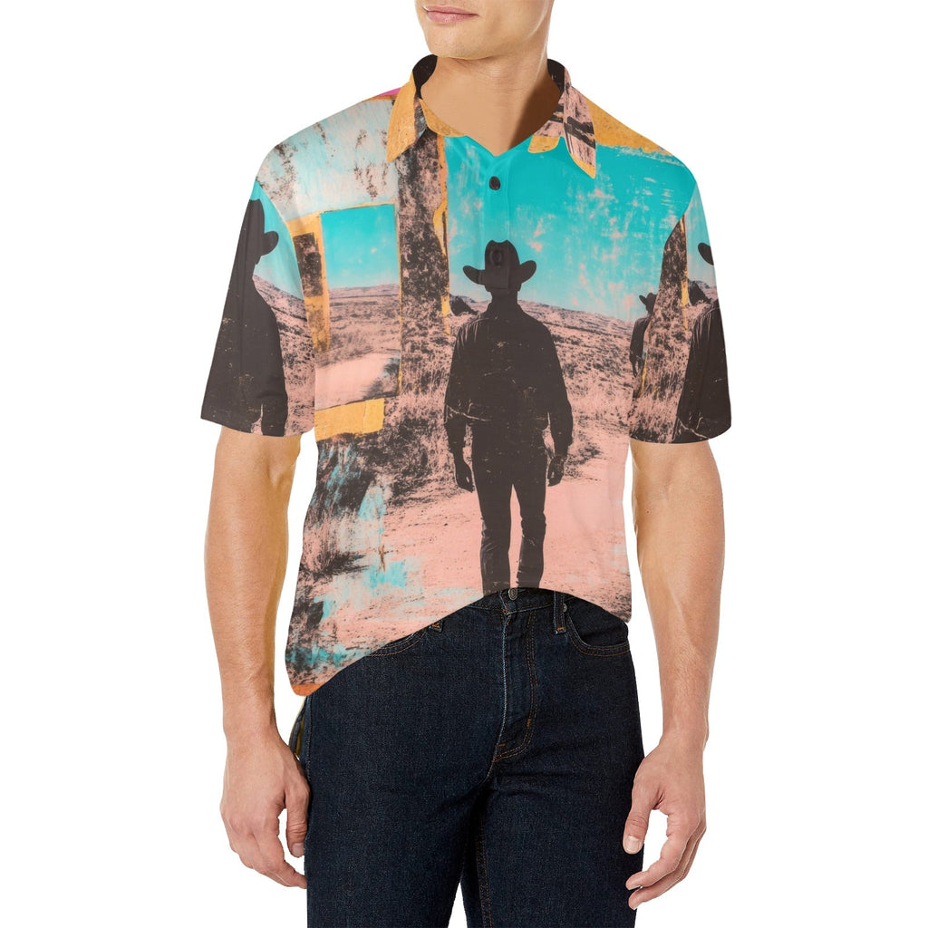 Baha Ranch Retro Pop Western Desert Cowboy Polo Shirt by Baha Ranch Western Wear - product image 2