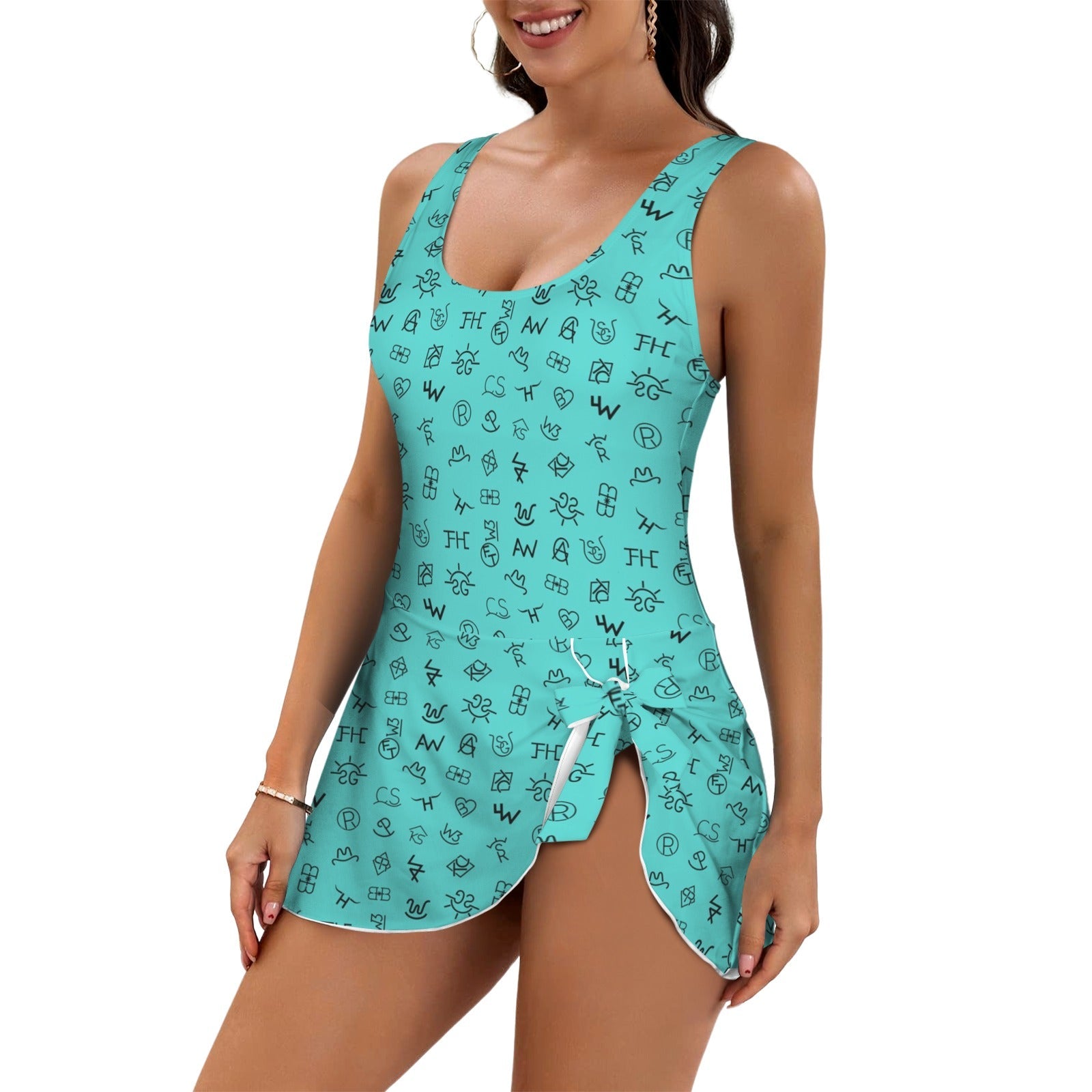 Baha Ranch Cattle Brands Skirted Swimsuit by Baha Ranch Western Wear - product image 2