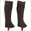 Child Small Brown Half Suede Leather Chaps By Perris