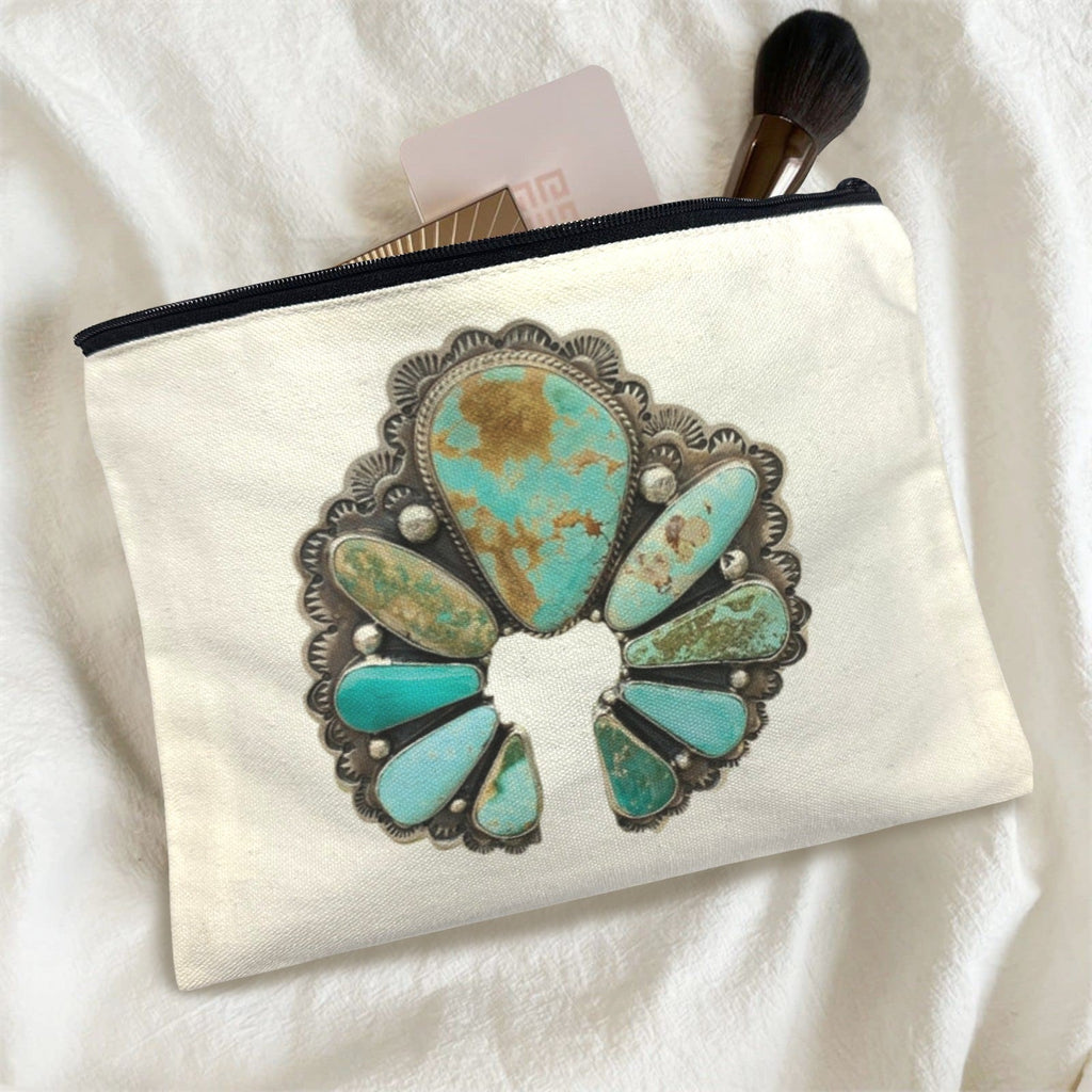 Baha Ranch Turquoise Naja Cosmetic Bag Pack of 5 Made in America by Baha Ranch Western Wear