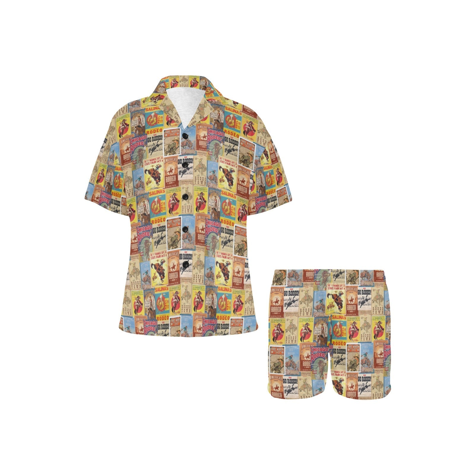 Baha Ranch Vintage Rodeo Poster Women's Western Pajama Set by Baha Ranch Western Wear - product image 2