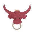 ExionPro Natural Leather Bull Dog Toy with Non Toxic Fiber Stuffing- Pink Color by Bridles & Reins