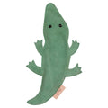 ExionPro Natural Leather Crocodile Dog Toy with Non Toxic Fiber Stuffing- Green Color by Bridles & Reins