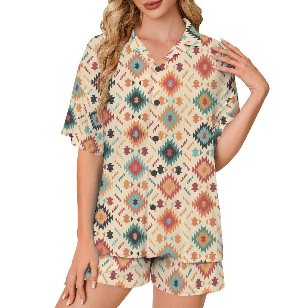 Baha Ranch Cream Aztec Women's Pajama Set Made in America by Baha Ranch Western Wear - product image 2