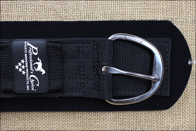 Professional's Choice SMx Western Cinch, Stainless Roller Buckle — Black, 36"
