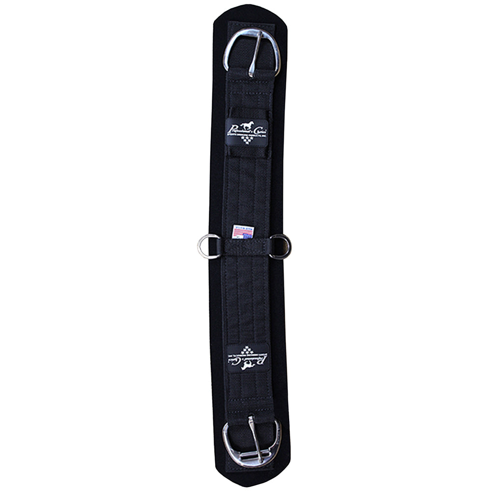 Professional's Choice SMx Western Cinch, Stainless Roller Buckle — Black, 36"