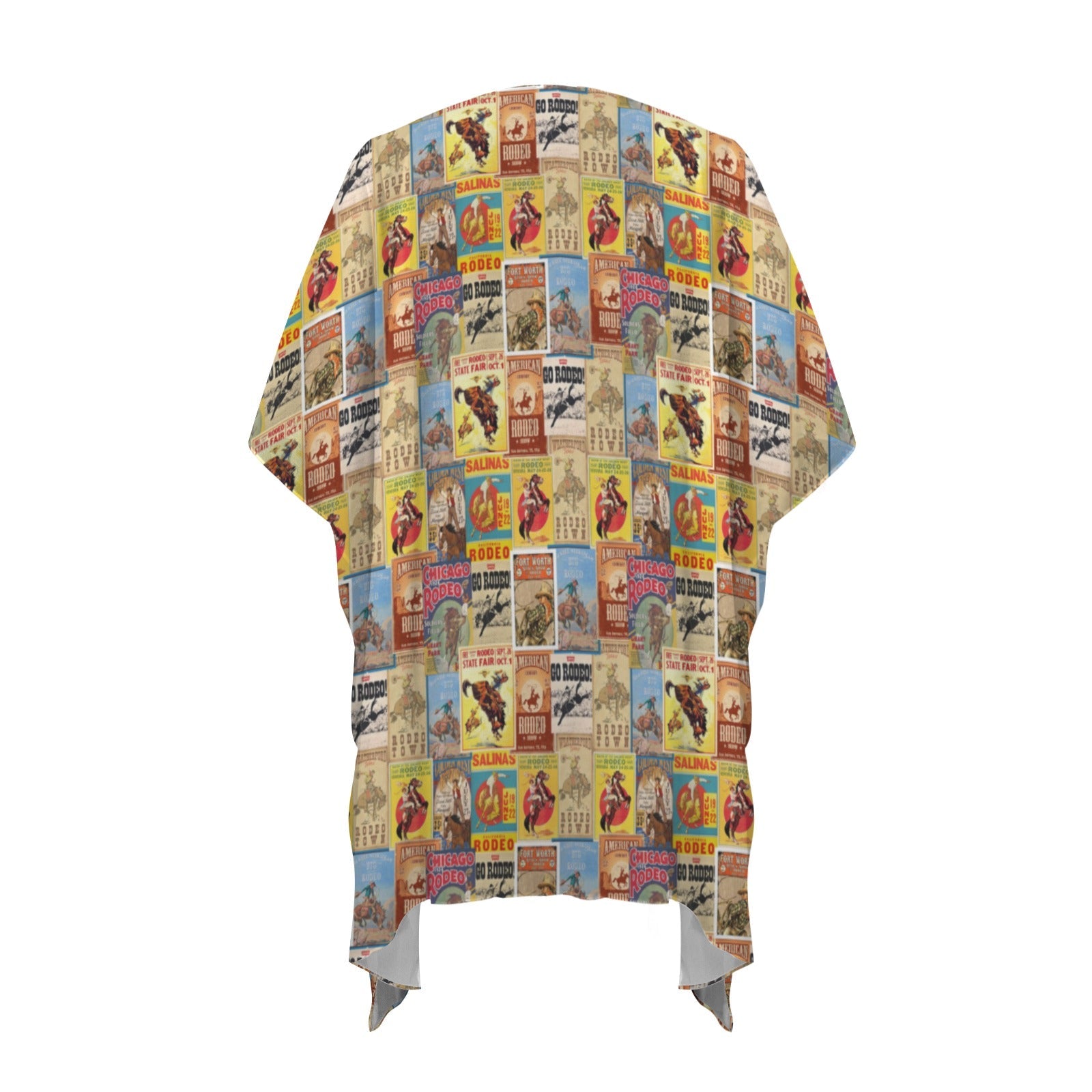 Baha Ranch Vintage Rodeo Poster Duster Kimono Coverup Women's Long Cover Up by Baha Ranch Western Wear - product image 5