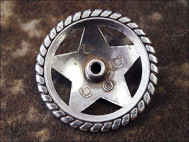 Hilason Western Nickel-Plated Round Concho — 1.5"