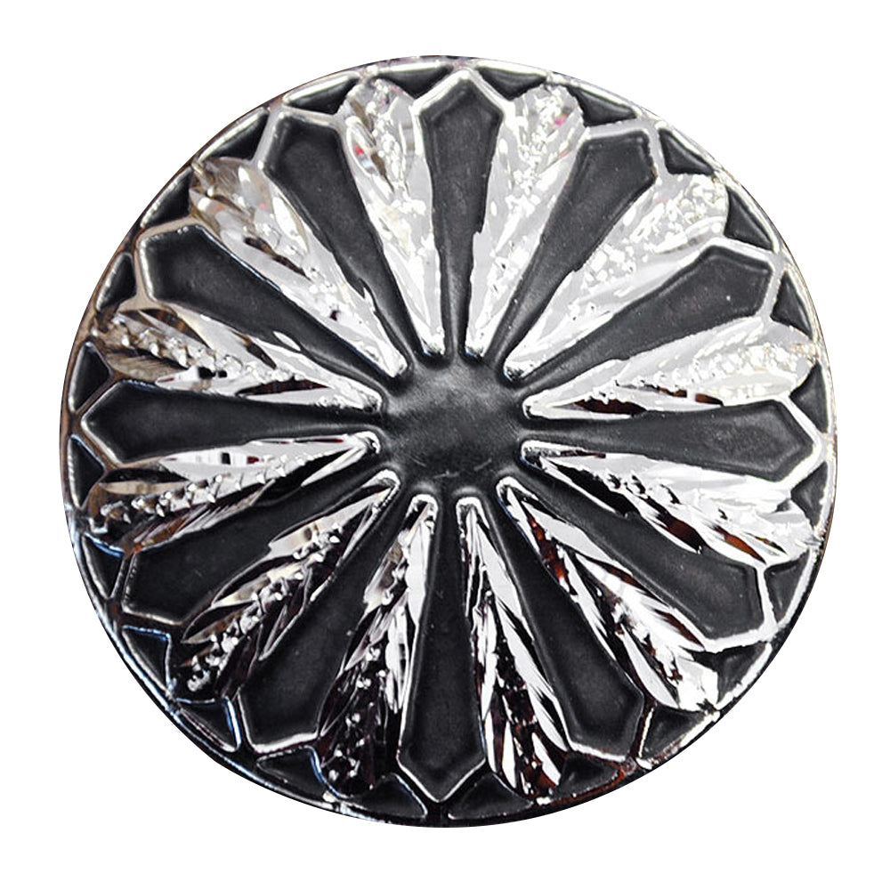 Hilason Western Screw-Back Concho — Black, 1.25"
