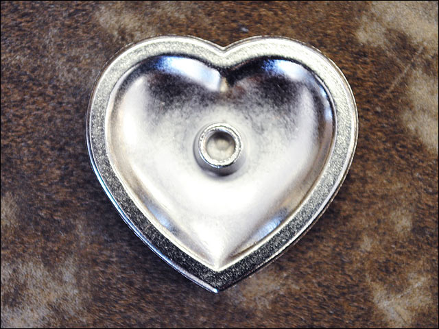 HILASON Western Screw Back Concho Heart Shape Rope Edge Nickel Saddle Black Color | Bridle Conchos Slotted