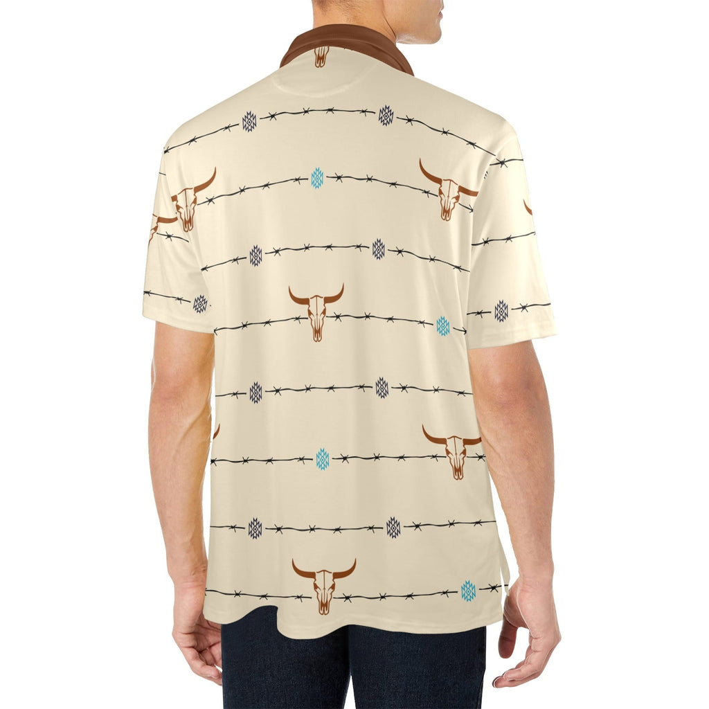 Baha Ranch Barbwire Aztec Polo Shirt by Baha Ranch Western Wear - product image 4